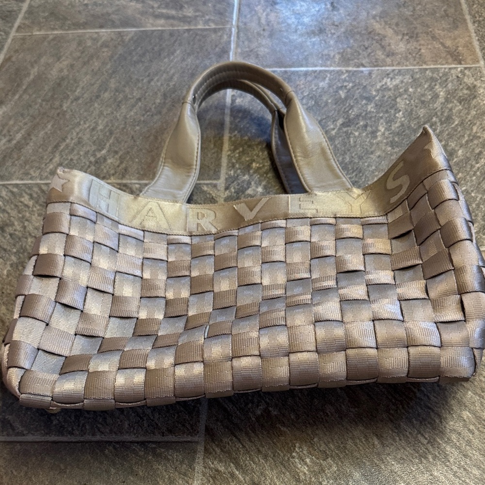 Harveys Taupe Woven Handbag